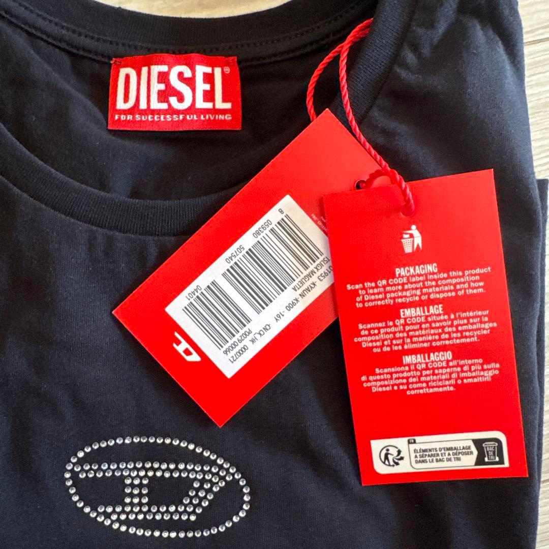最終再値下げ！DIESEL ラインストーン半袖Tシャツ 新品タグ付き