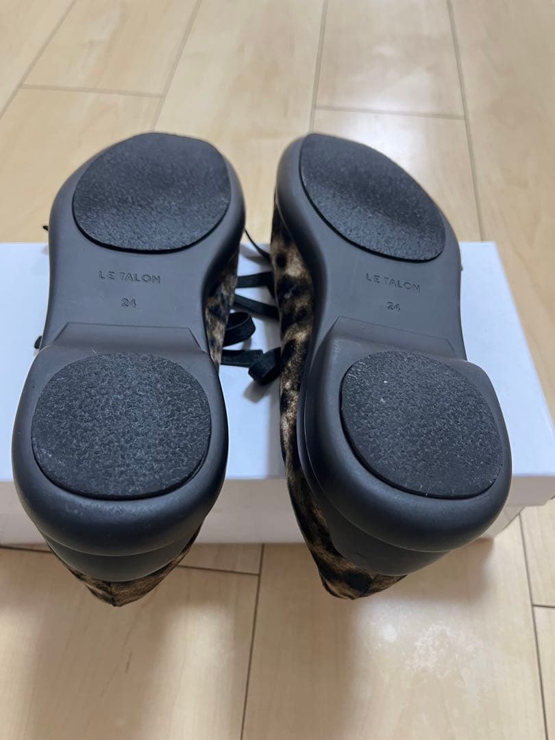 LE TALON ダブルリボンバレリーナ　レオパード　24cm