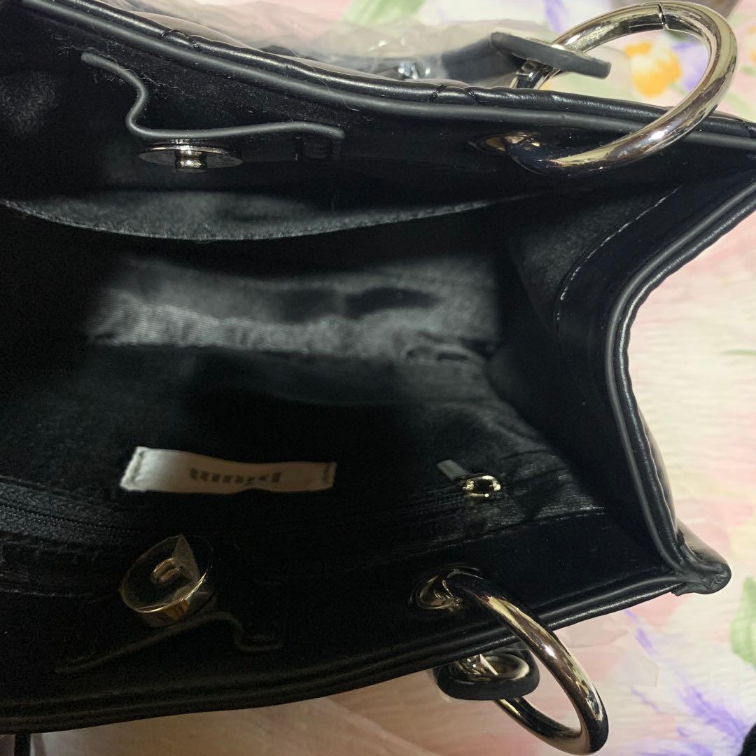 あまね Piumリボン付きキルティングバッグ