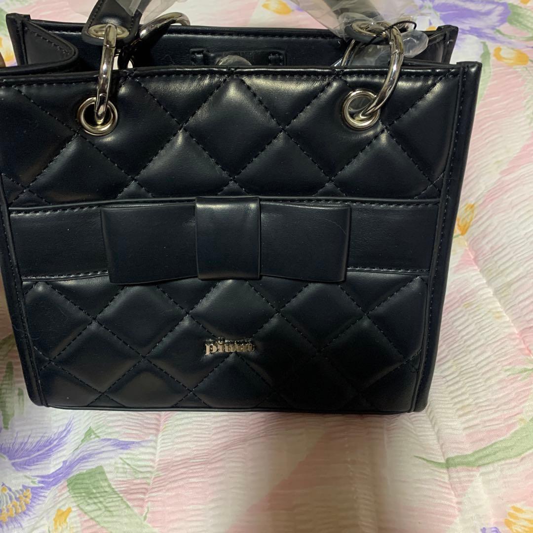 あまね Piumリボン付きキルティングバッグ