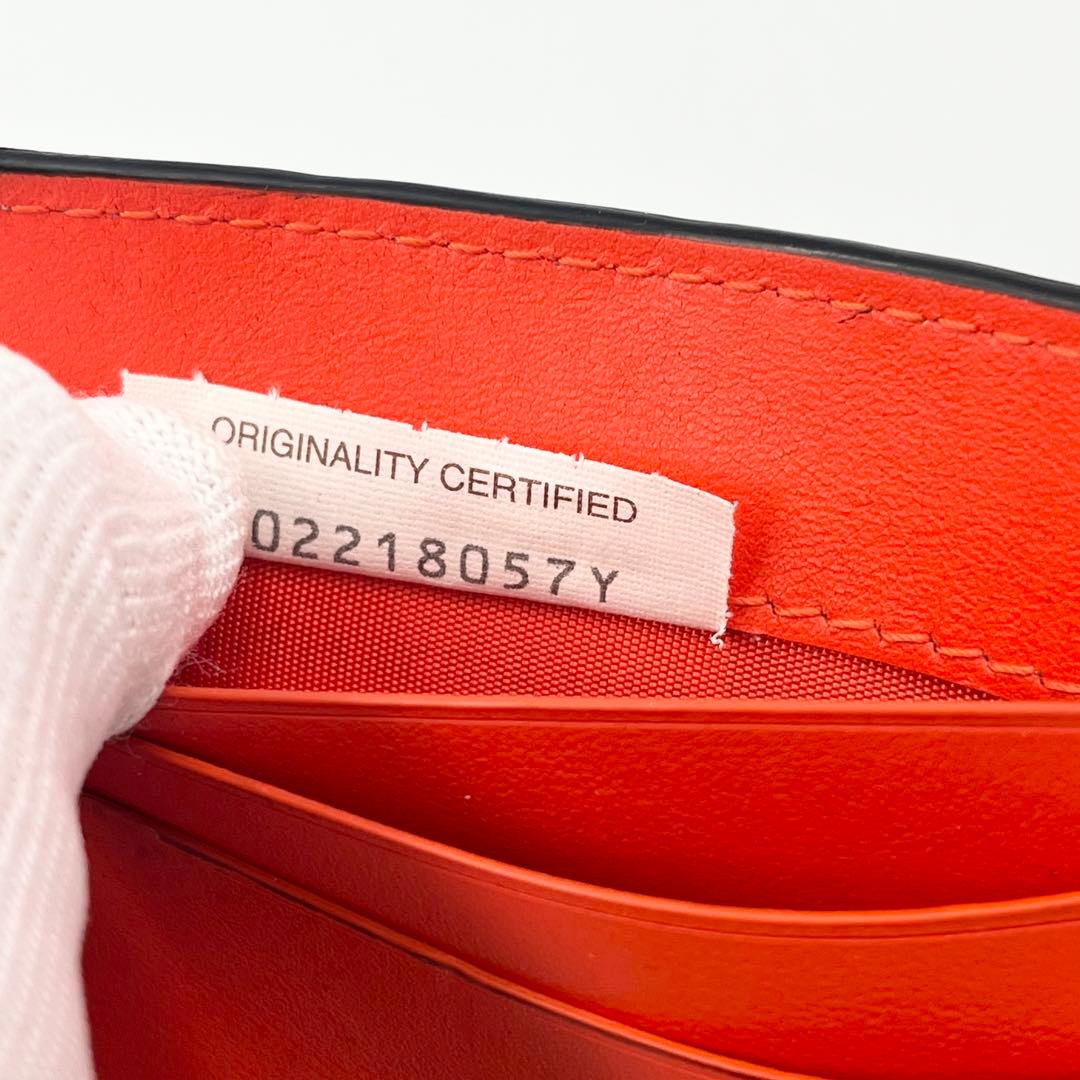 【美品/付属品完備】ボッテガヴェネタ　マネークリップ　黒×オレンジ　イントレ