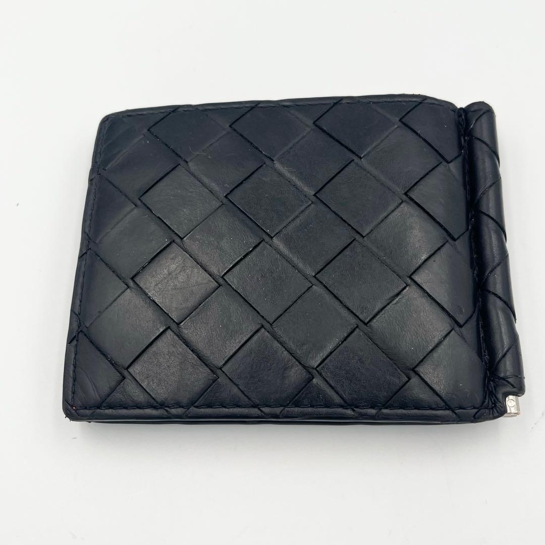 【美品/付属品完備】ボッテガヴェネタ　マネークリップ　黒×オレンジ　イントレ