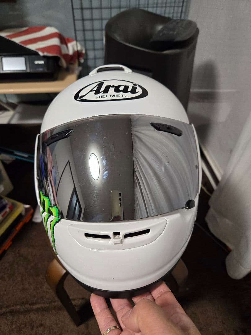 Arai ヘルメット ホワイト モンスターグリーン