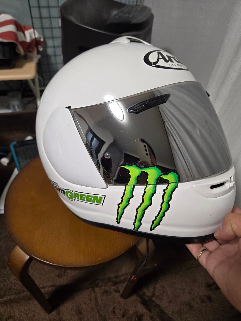 Arai ヘルメット ホワイト モンスターグリーン