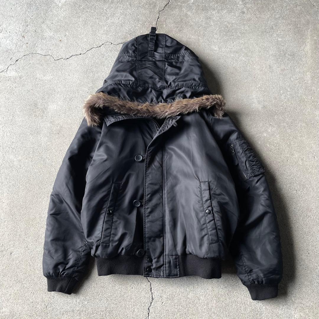 ジャケット・アウター N2B flight bomber jacket N-2B black L