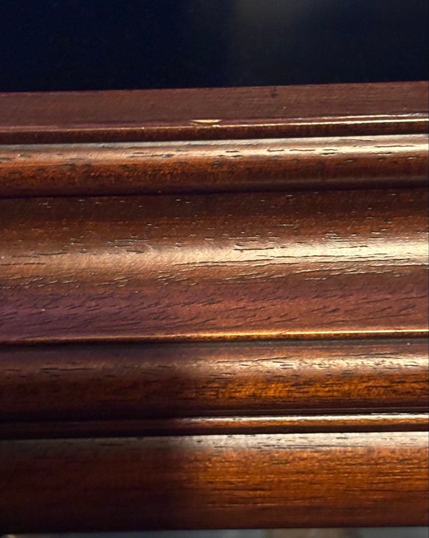 お値下げ‼️イタリア製 アンティーク八角鏡　木製ミラー