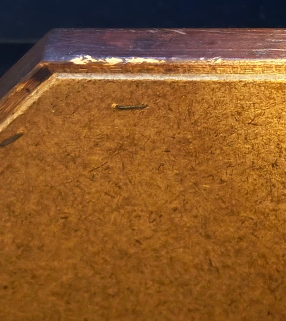 お値下げ‼️イタリア製 アンティーク八角鏡　木製ミラー