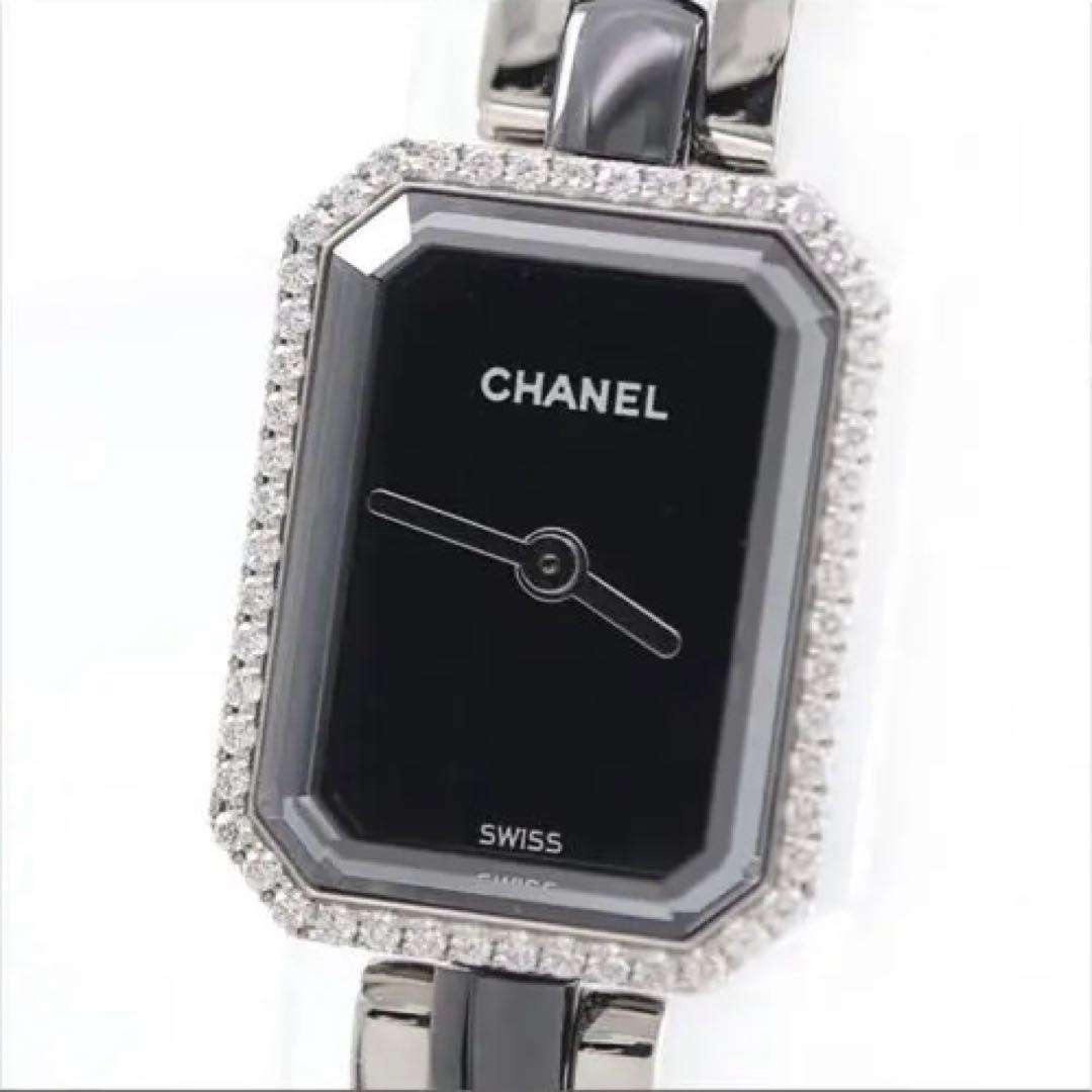 お値下日曜日までCHANEL 腕時計 ブラックシャネル プルミエール ダイヤ