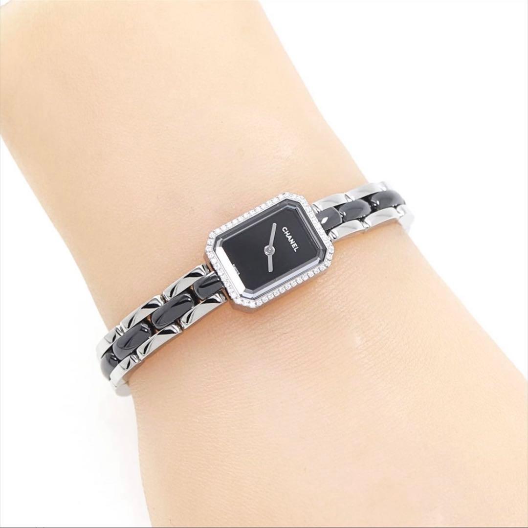 お値下日曜日までCHANEL 腕時計 ブラックシャネル プルミエール ダイヤ