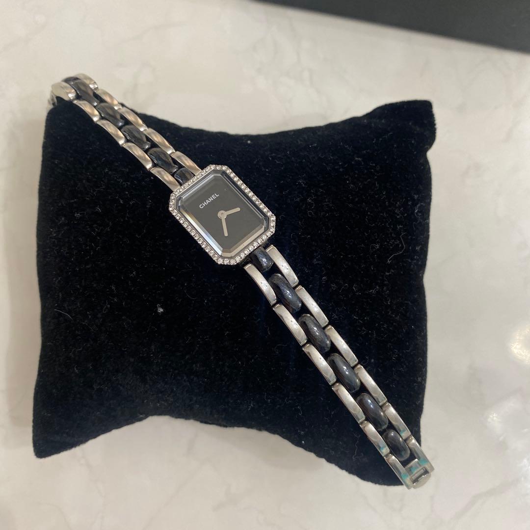 お値下日曜日までCHANEL 腕時計 ブラックシャネル プルミエール ダイヤ