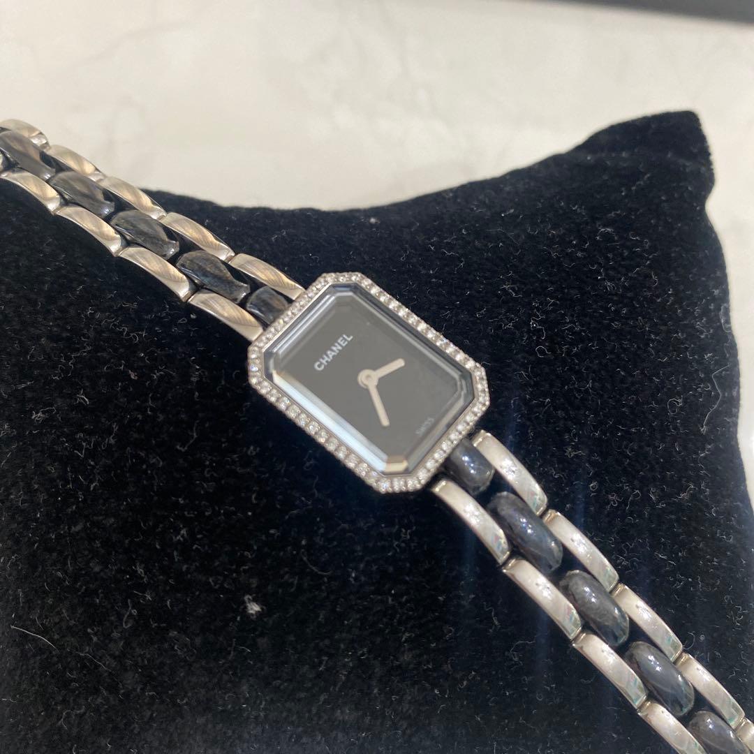 お値下日曜日までCHANEL 腕時計 ブラックシャネル プルミエール ダイヤ