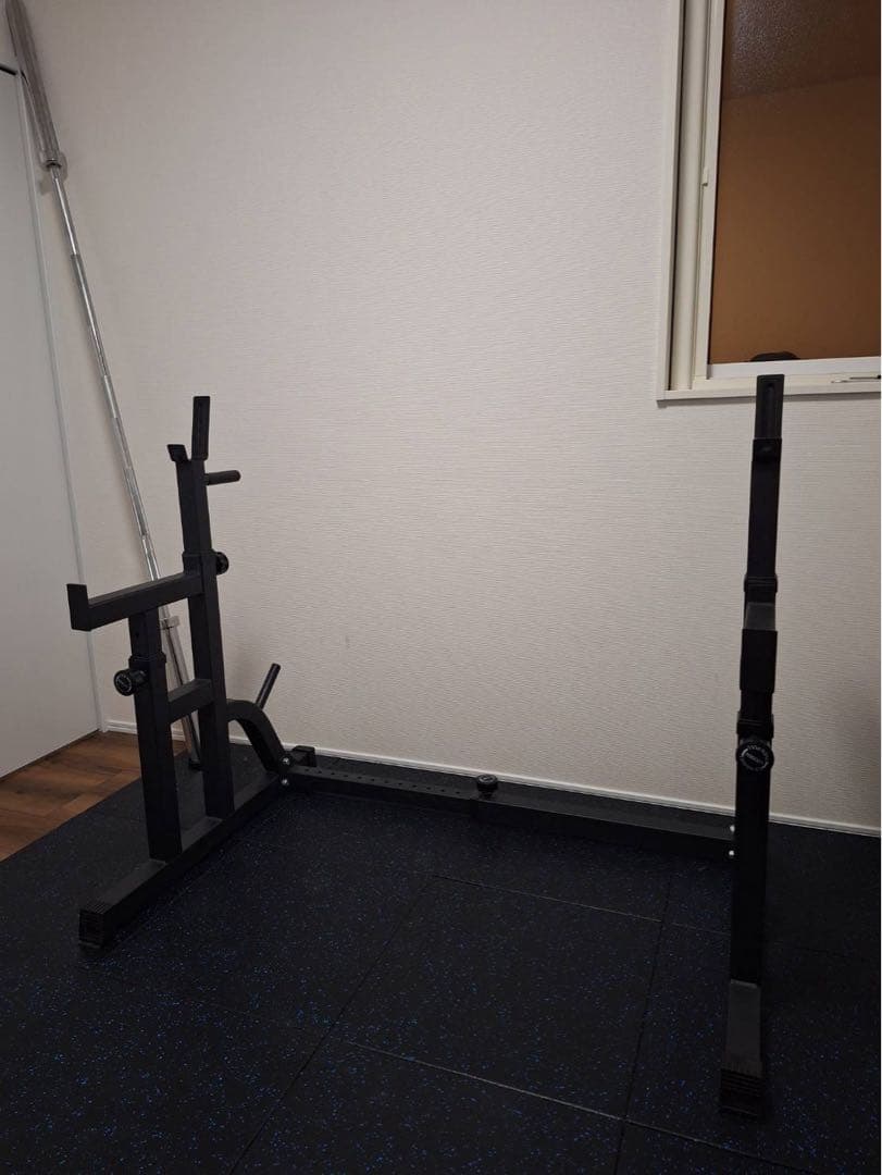 バーベルラック 調整可能 ブラック