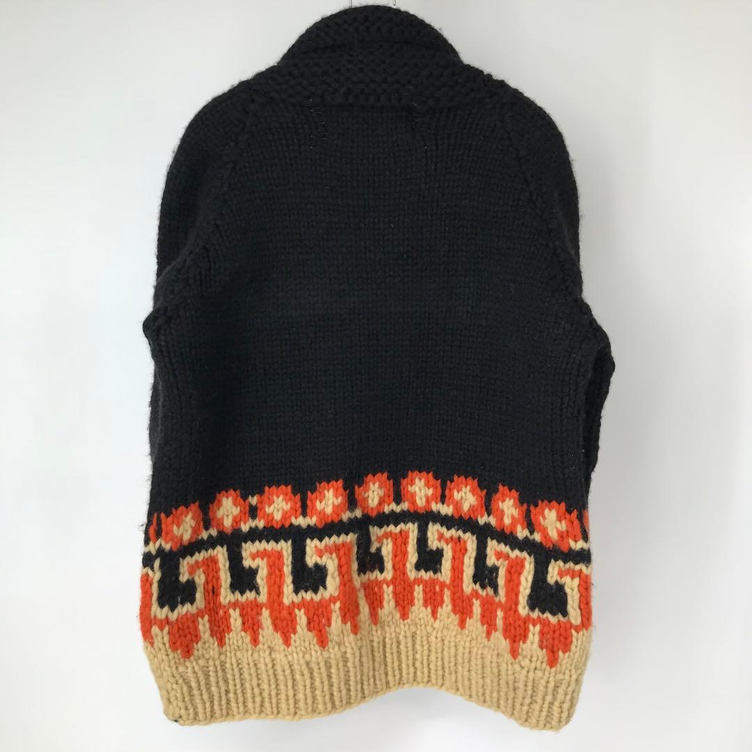 カナタ　カウチンセーター　L　ウール100　カナダ製