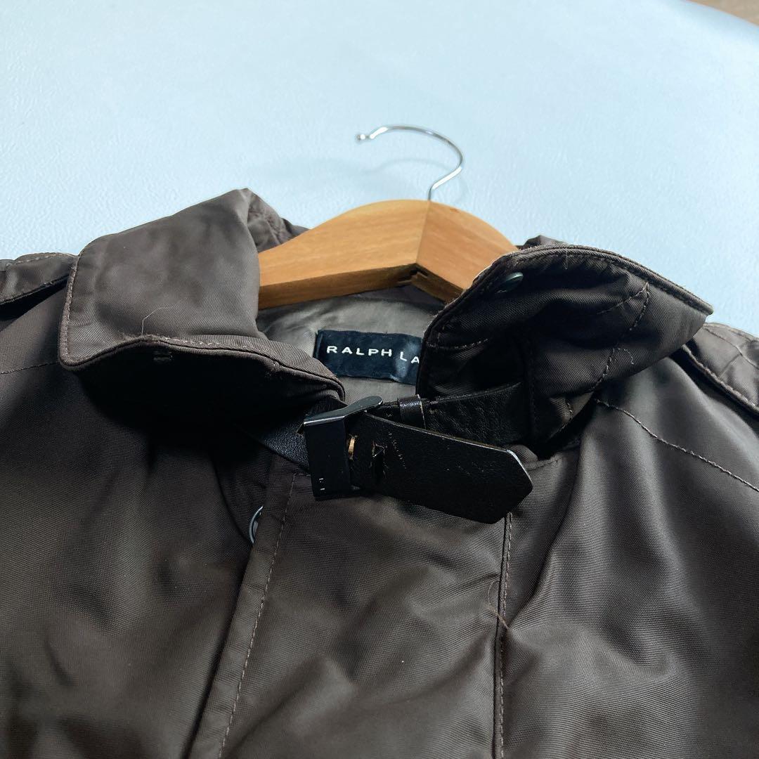 ラルフローレンブラックレーベル ミリタリージャケット ナイロンコート 茶 S