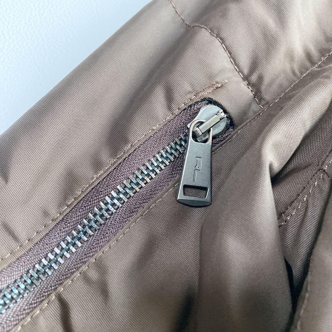 ラルフローレンブラックレーベル ミリタリージャケット ナイロンコート 茶 S