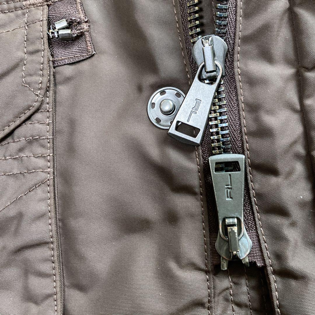 ラルフローレンブラックレーベル ミリタリージャケット ナイロンコート 茶 S