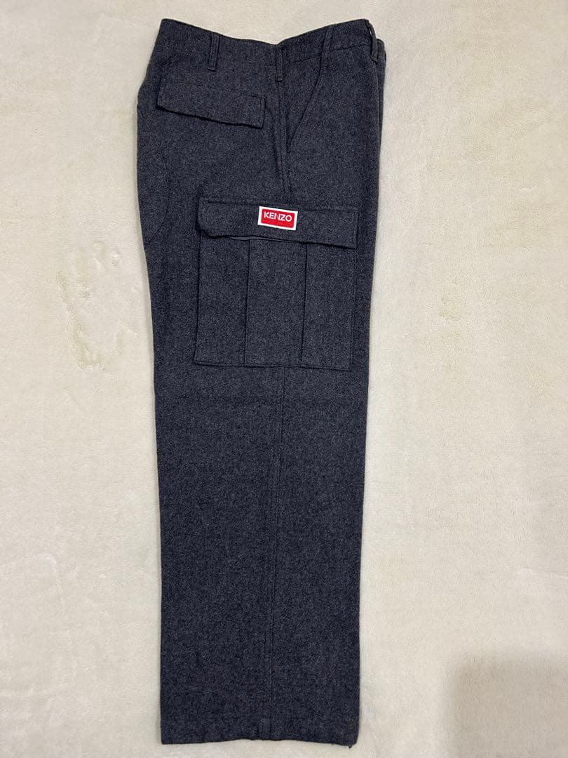 KENZO NIGO ウール混紡 カーゴパンツ グレー