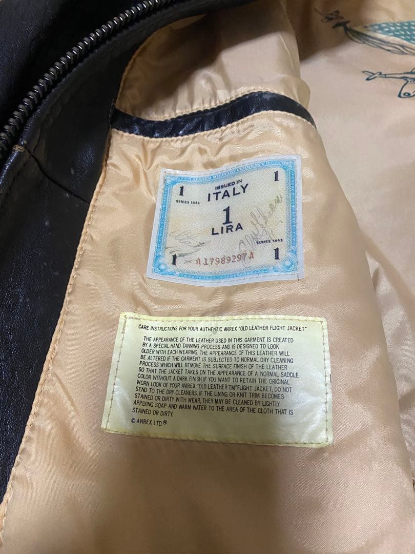 AVIREX レザージャケット ブラック