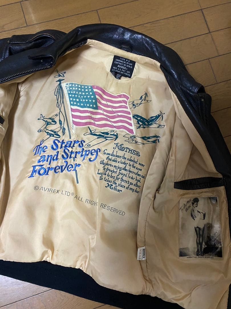 AVIREX レザージャケット ブラック