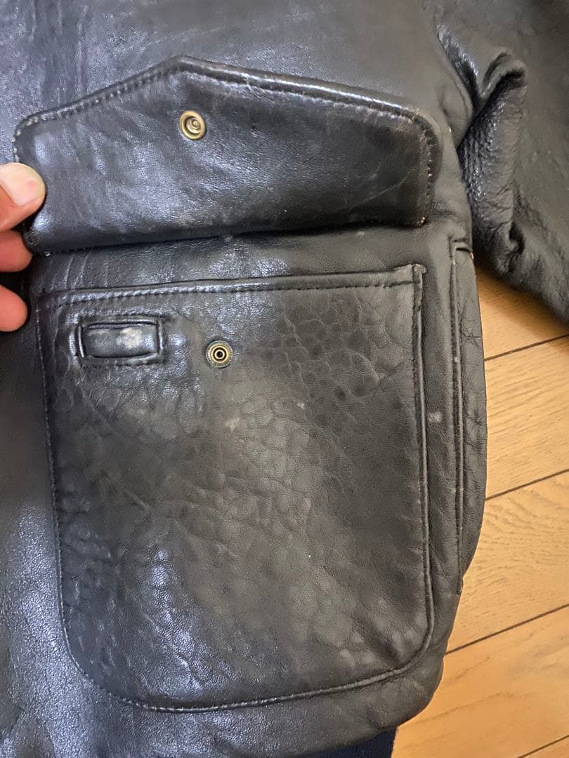 AVIREX レザージャケット ブラック