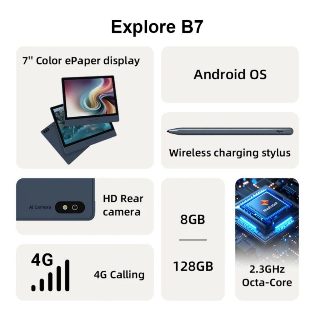 ほぼ未使用　Bigme B7　業者にて保護フィルム貼付