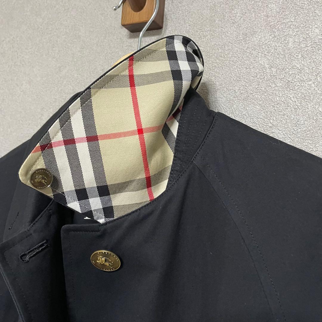 希少　一枚袖　金タグ　バーバリー コート ノバチェック ブラック　ベルト　美品