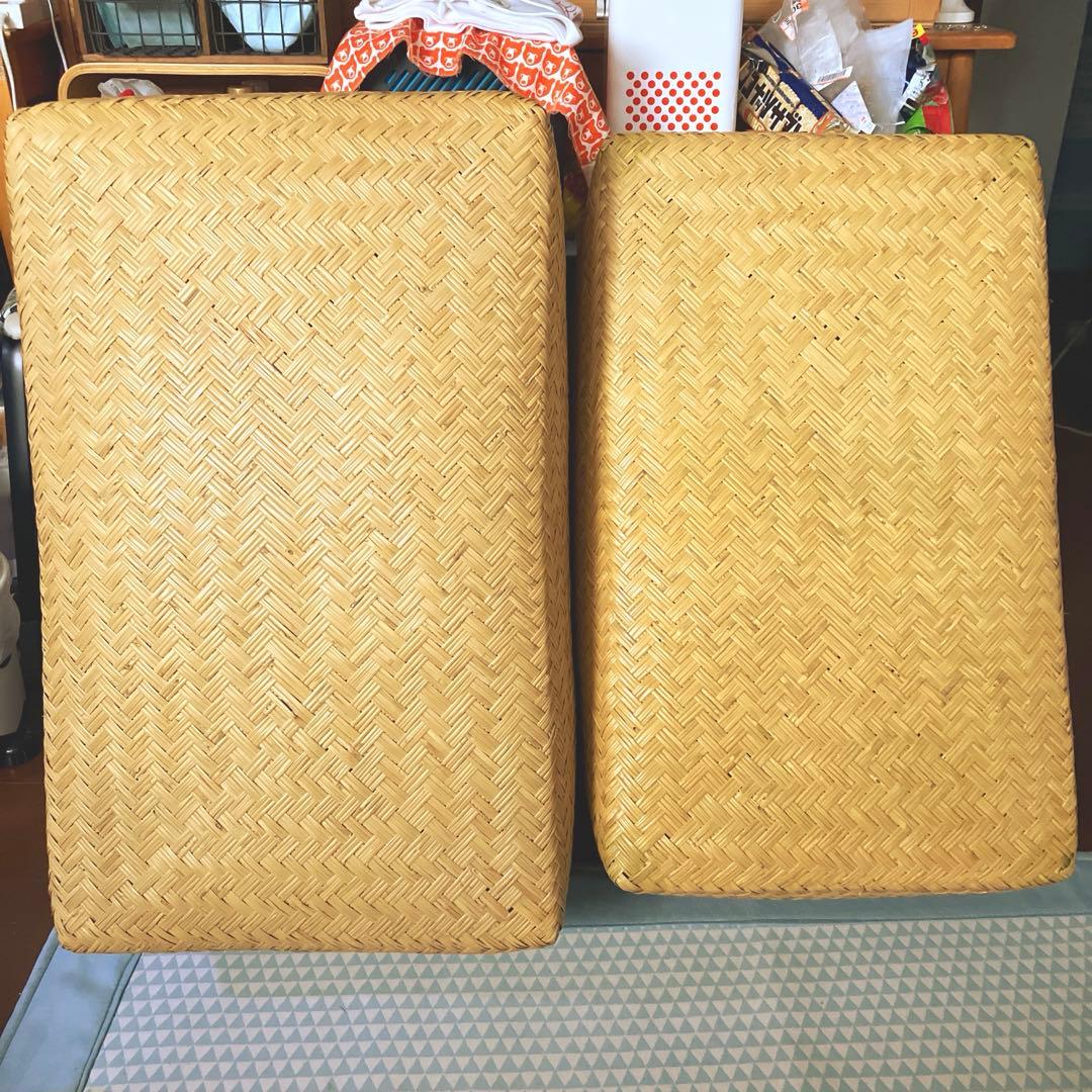 昭和レトロ 大きいサイズ 行李 クリーニング済み 収納 籠 ① 超美品