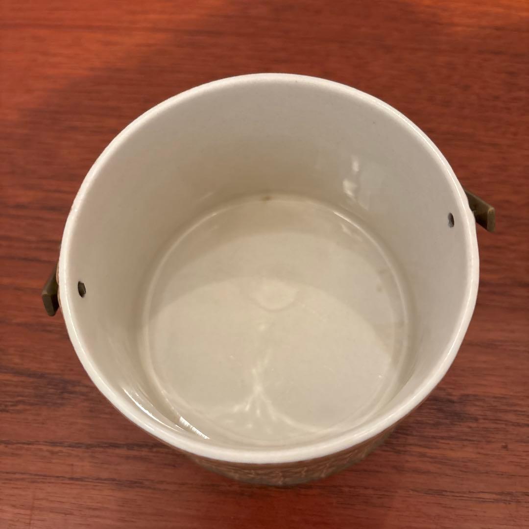 北欧ヴィンテージ　クイストゴー　レリーフ　シュガーポット　シール付き