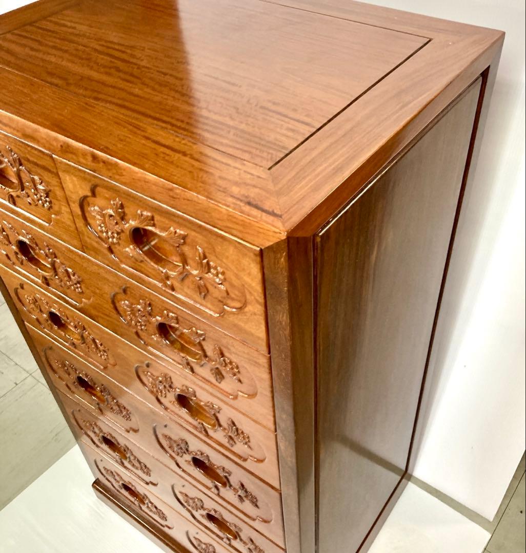 【美品】無垢材 タンス 箪笥 木製6段 引き出し 収納