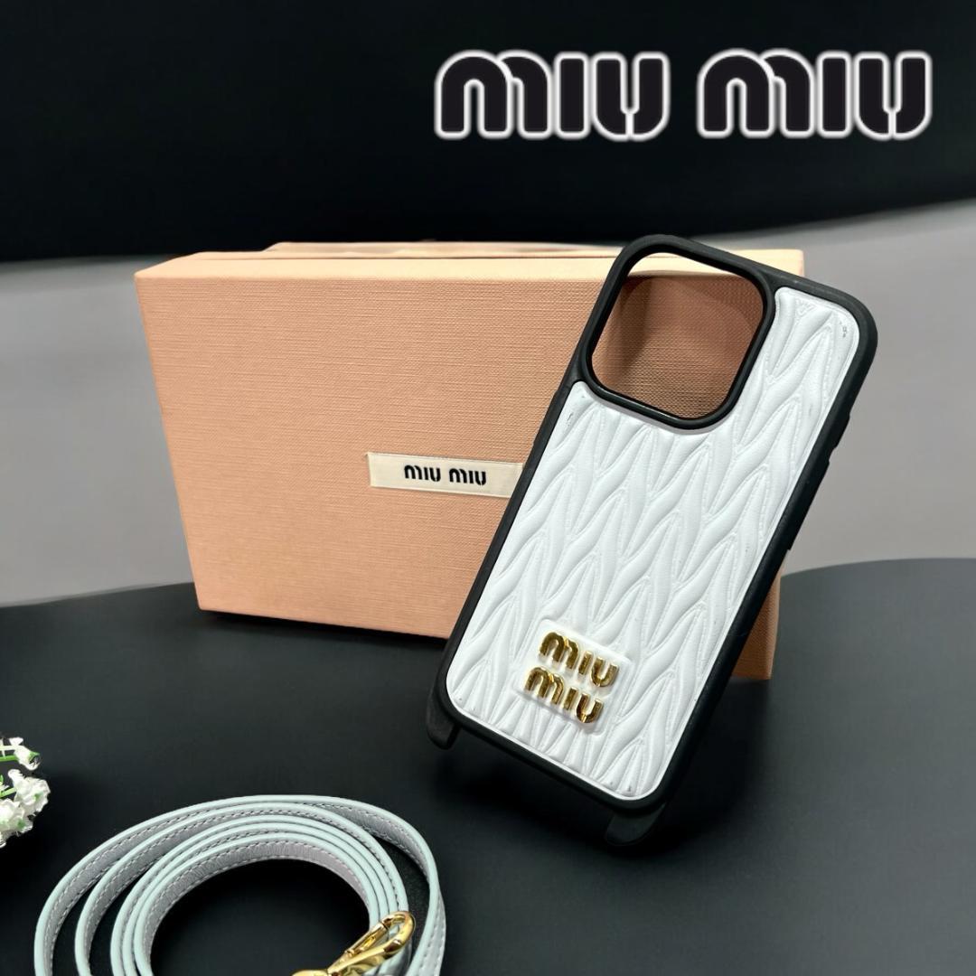 ✨正規品＆極美品‼️✨ ミュウミュウ iPhone 14Pro スマホケース