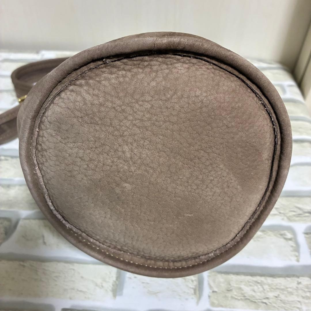 【希少品✨️】オールドコーチ ミニショルダーバッグ レザー 巾着型 円型 4954