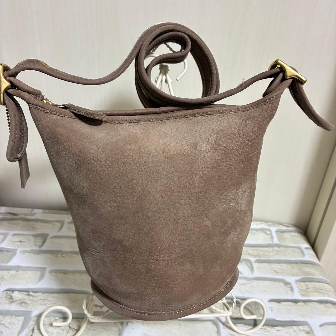 【希少品✨️】オールドコーチ ミニショルダーバッグ レザー 巾着型 円型 4954