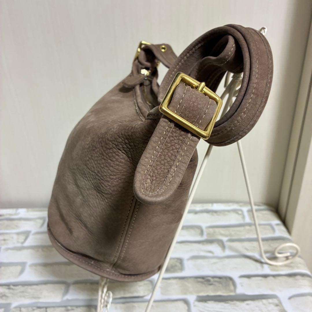 【希少品✨️】オールドコーチ ミニショルダーバッグ レザー 巾着型 円型 4954