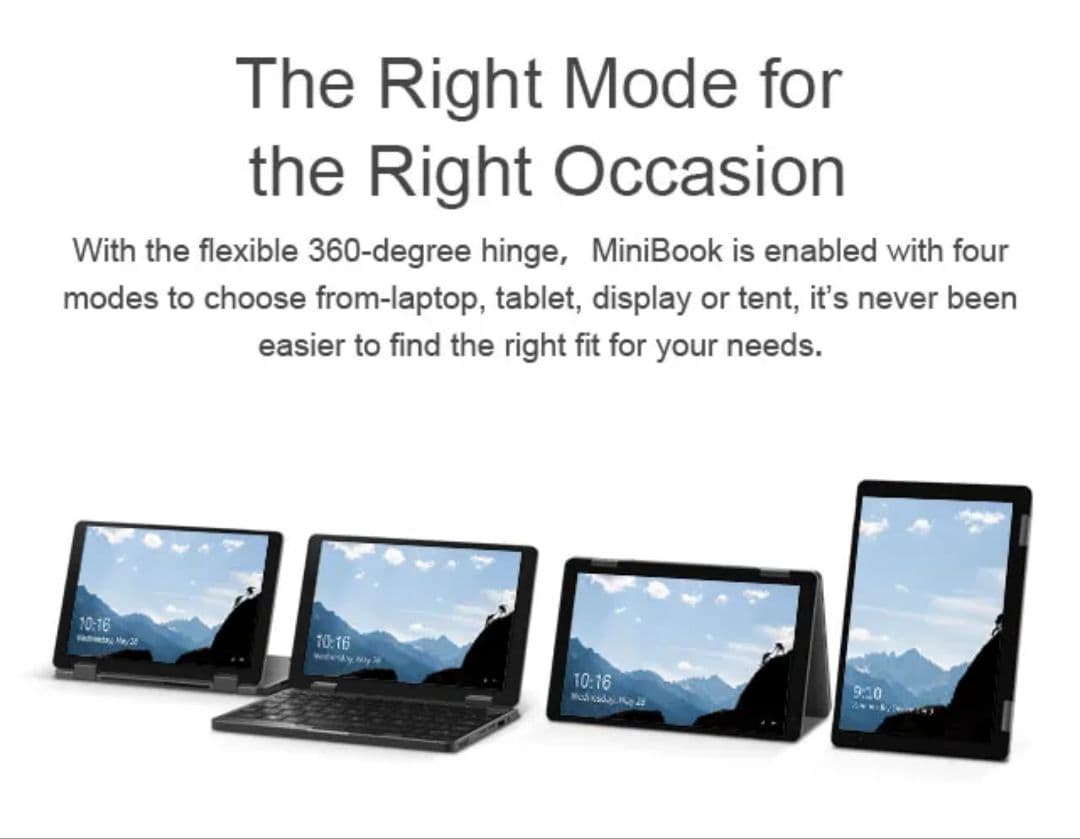 CHUWI minibook J4125 8インチ SSD増設済