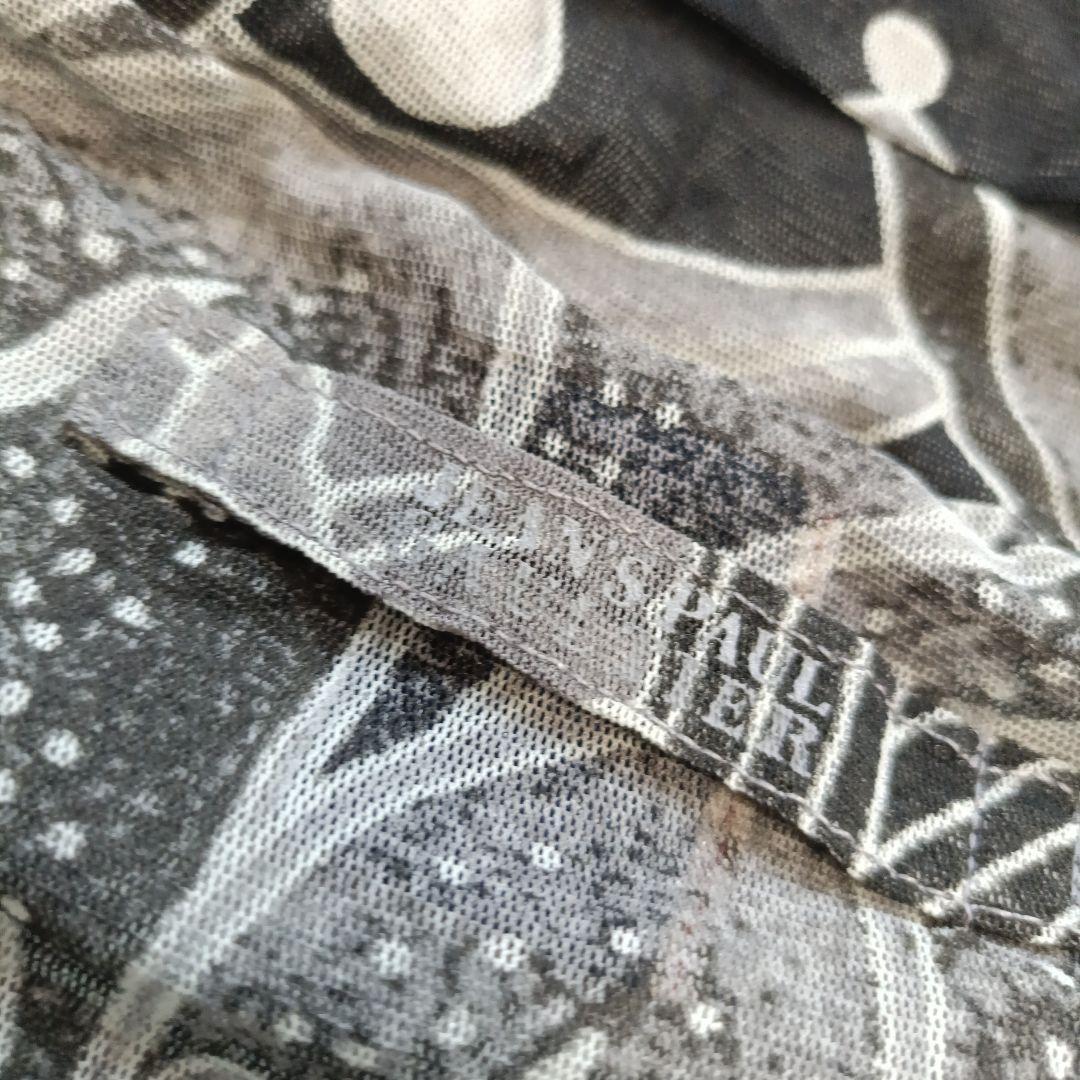 極美品 ジャンポールゴルチエ パワーネット　ノースリーブ 花柄 総柄 40