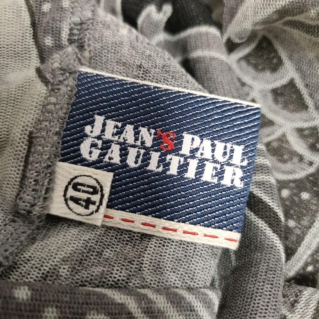 極美品 ジャンポールゴルチエ パワーネット　ノースリーブ 花柄 総柄 40