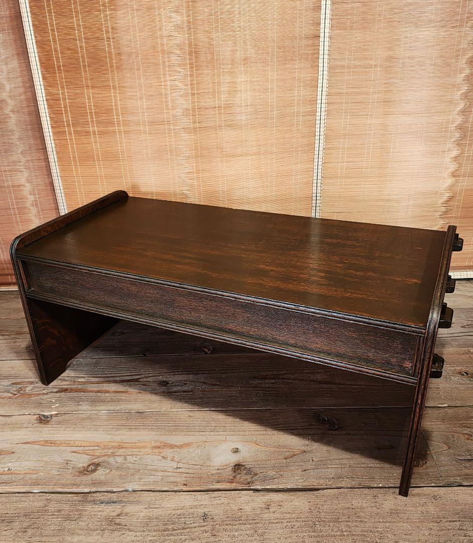 楔文机　小引き出し　座卓　昭和レトロ　古家具