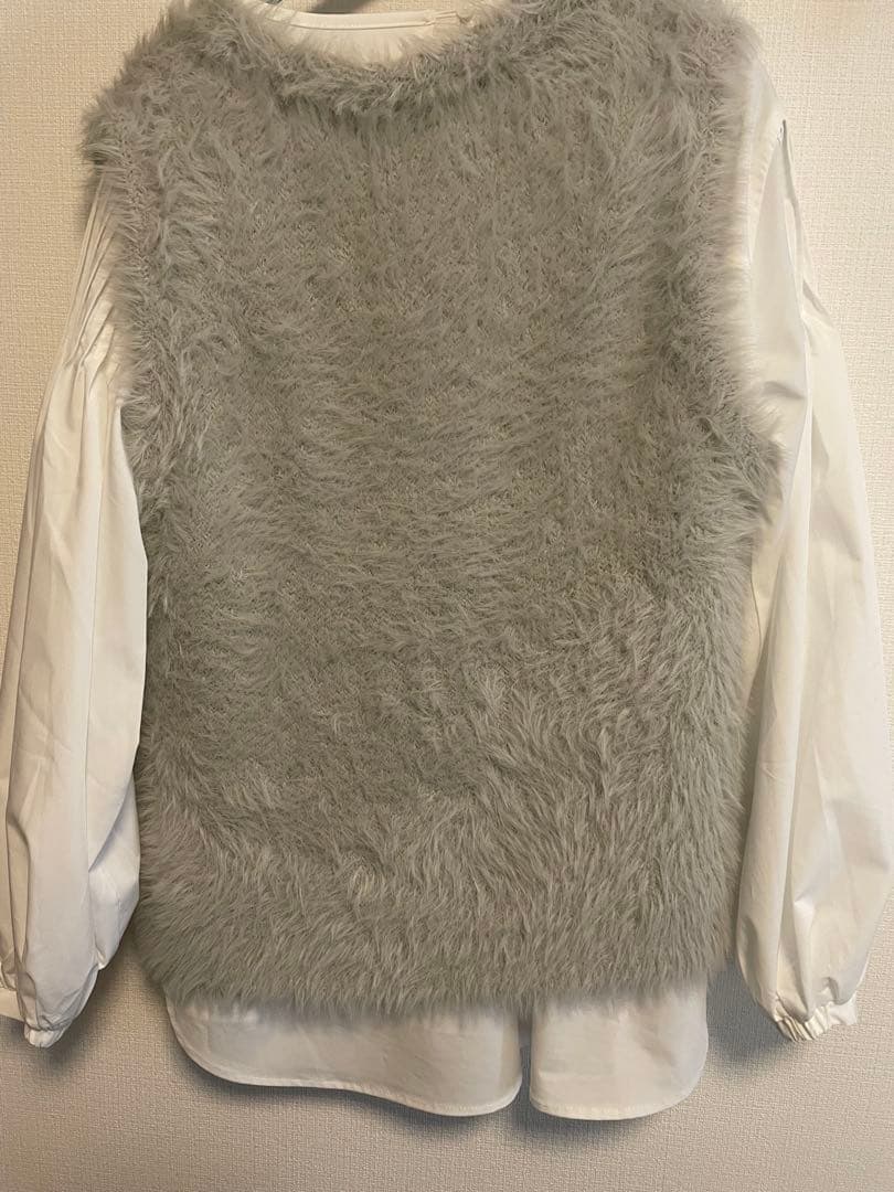 Gready Brilliant グレー ファーベスト