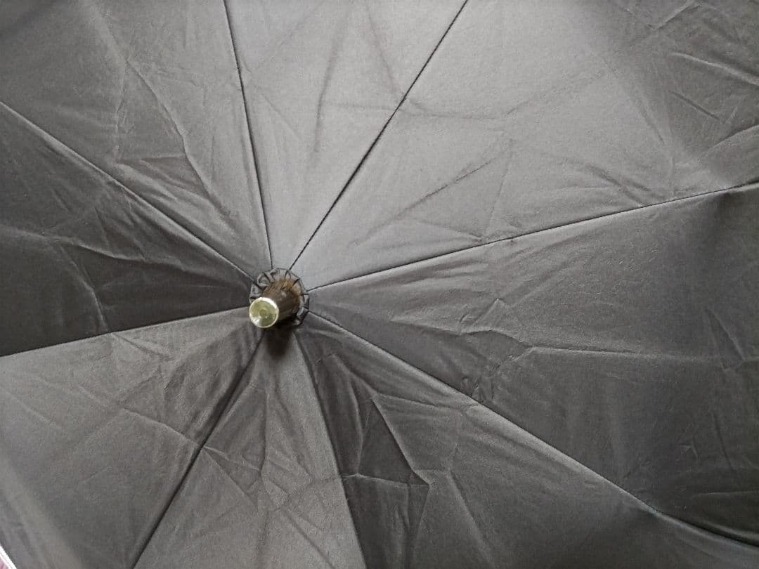 アシーナニューヨーク　日傘　　晴雨兼用　ボーダー　黒　傘