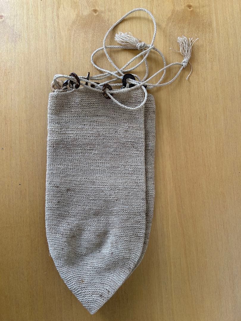 ヨーガンレール　麻　巾着バッグ　ベージュ