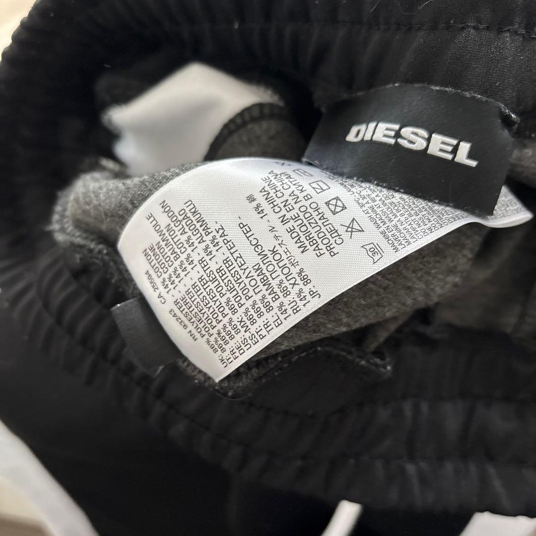 DIESEL ジャージパンツ 黒/白