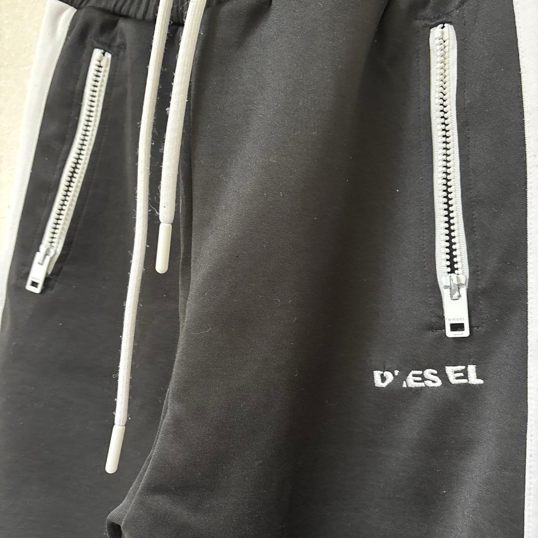 DIESEL ジャージパンツ 黒/白