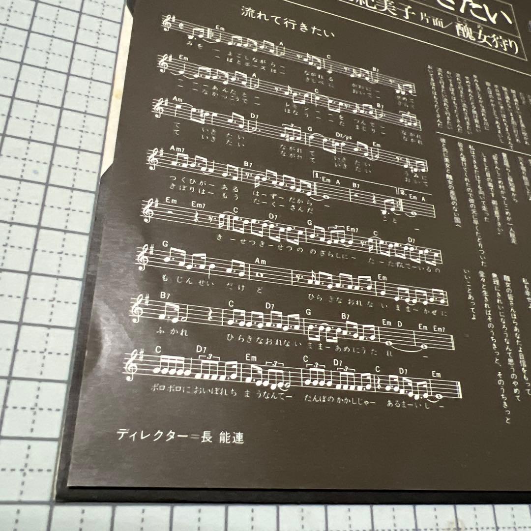 芝紀美子　流れて行きたい　醜女狩り　さいしゅとしみつ　見本盤　EP