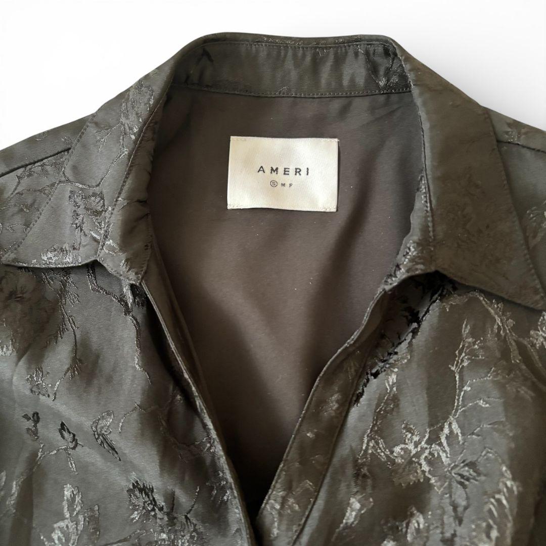 週末限定セール中！ 美品 Ameri サテンジャガード フラワーワンピース