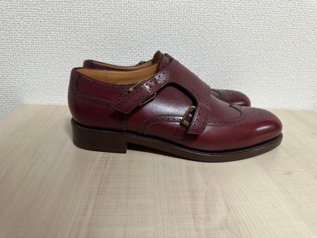 水*船様 JM WESTON 8D 334 バーガンディ　ダブルモンクストラップ