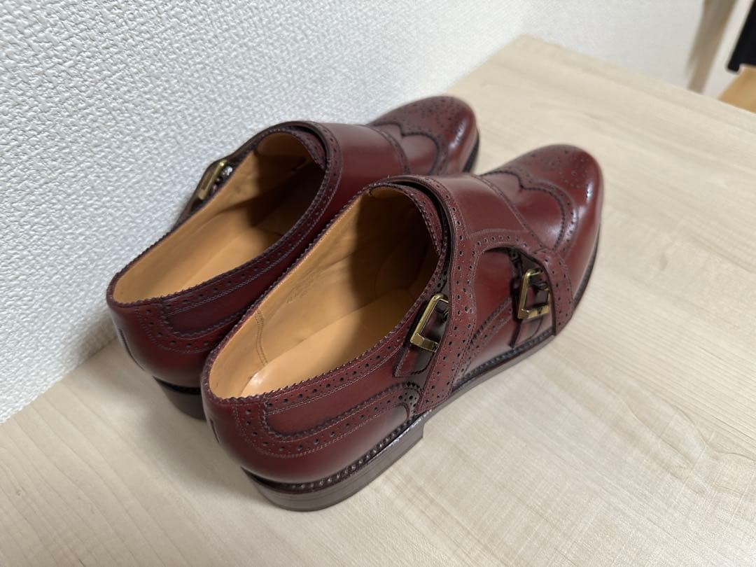 水*船様 JM WESTON 8D 334 バーガンディ　ダブルモンクストラップ