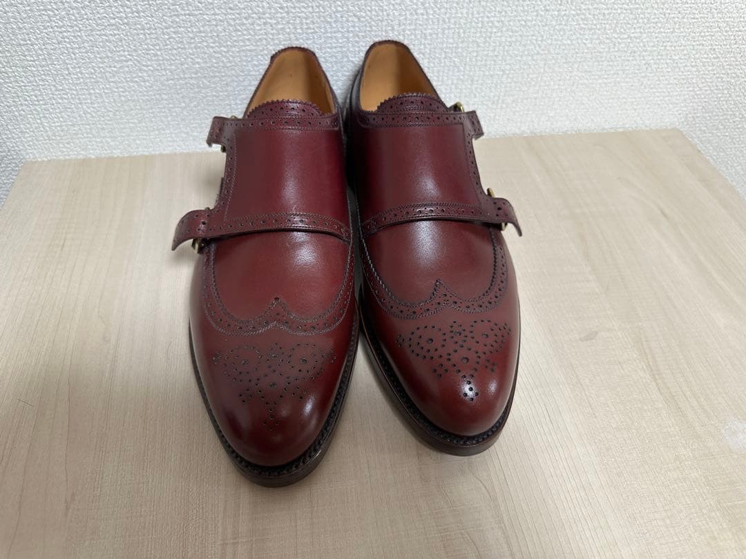 水*船様 JM WESTON 8D 334 バーガンディ　ダブルモンクストラップ