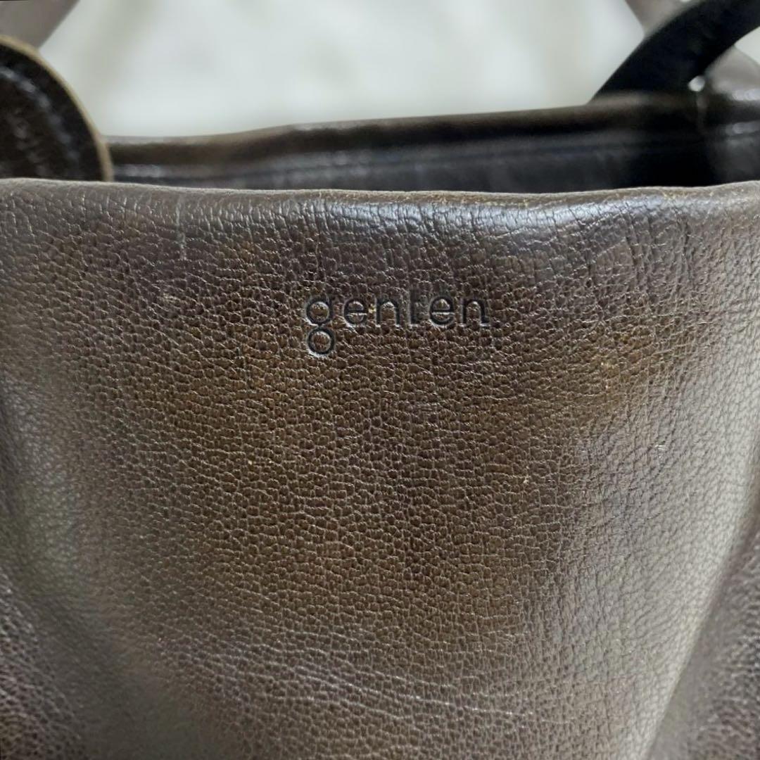 人気商品✨genten ゴートベーシック ミドルトート バッグ　レザー　山羊革