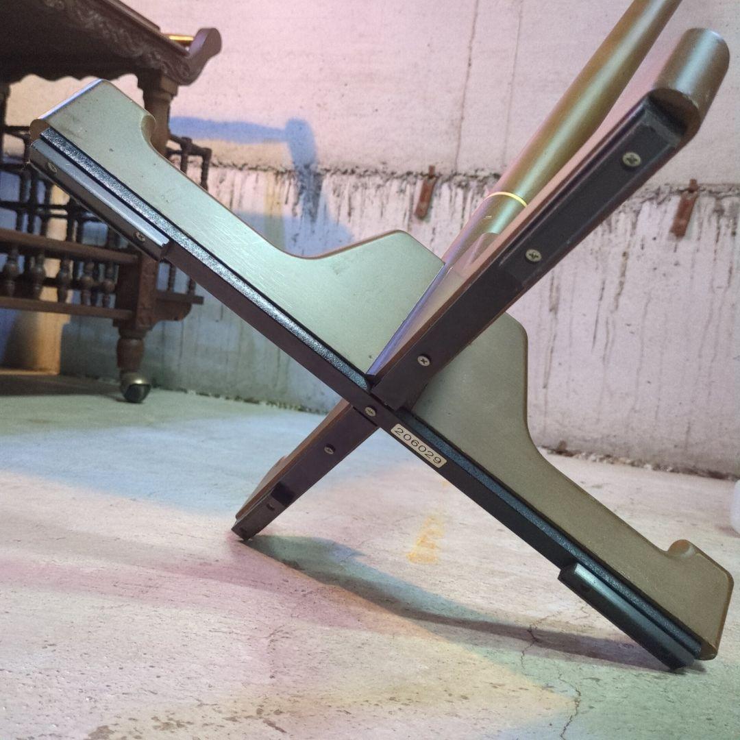 オールドカリモク 木製コートハンガー ボール型フック付き ブラウン×ゴールド