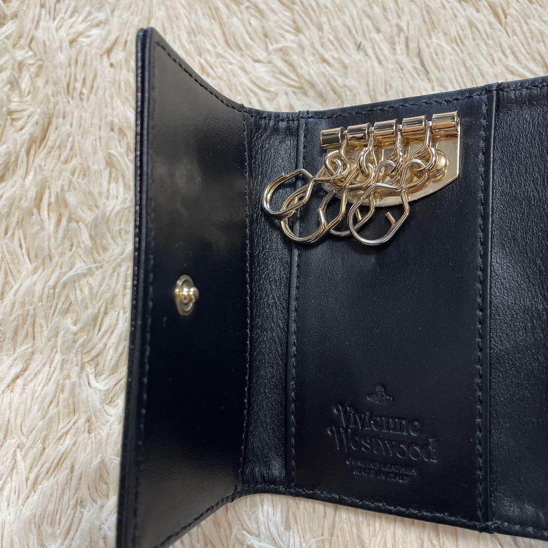 Vivienne Westwood キーケース ブラック ディアマンテ 4連